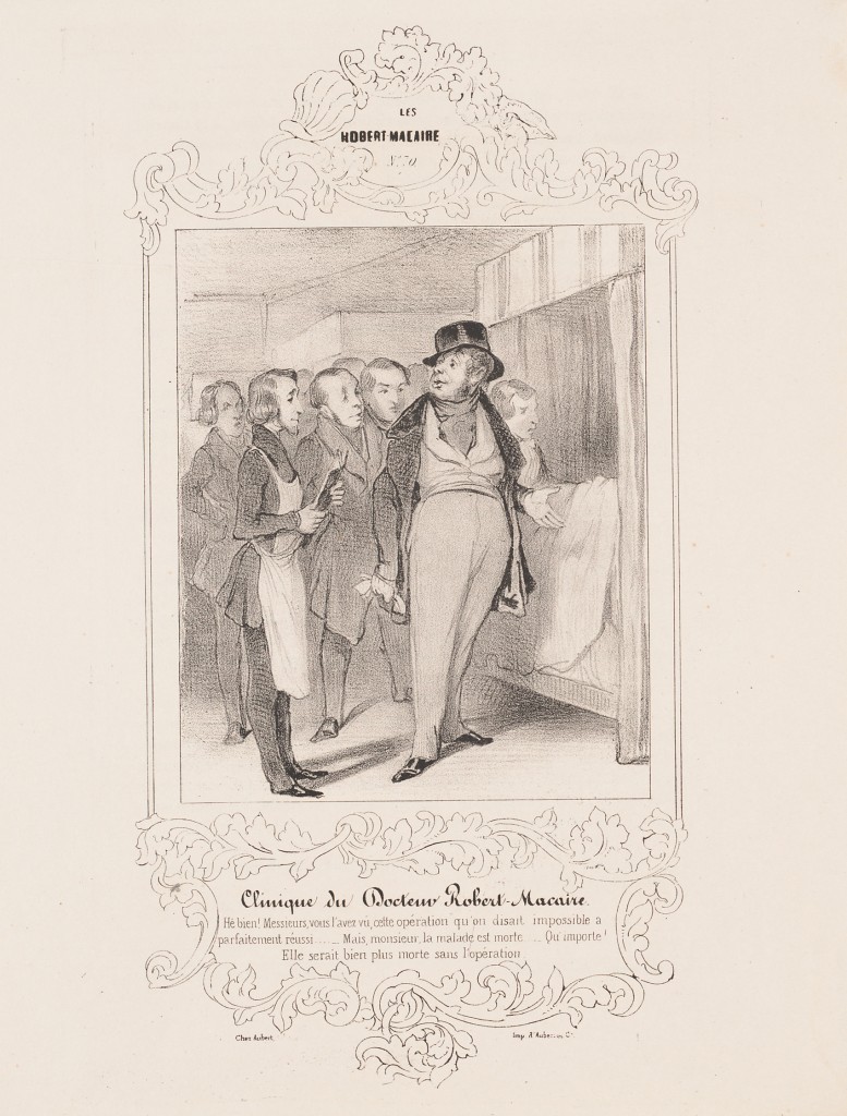 "Clinique du Docteur Robert-Macaire" by Honoré Daumier. 