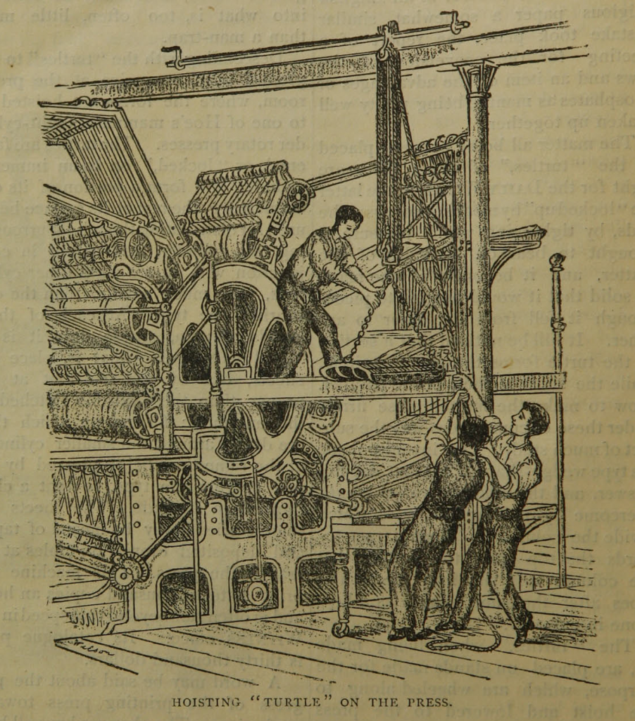 Illustration on page 12 of "The daily newspaper : the history of its production and distribution."