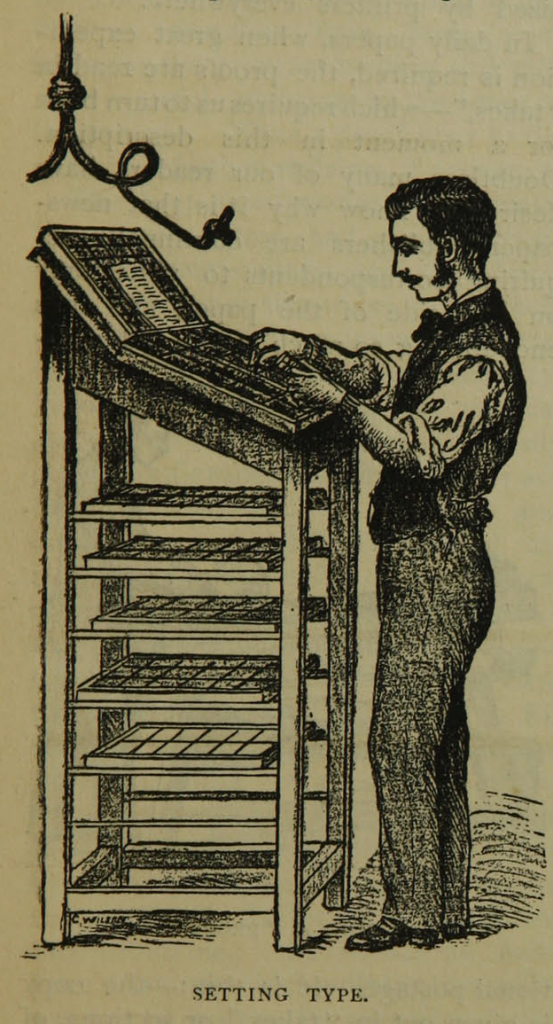 Illustration on page 7 of "The daily newspaper : the history of its production and distribution."