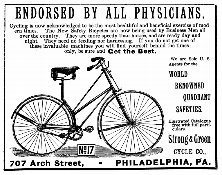 Advertisement found on page 21 of the 1890 edition of the Polk’s medical register and directory of North America. 