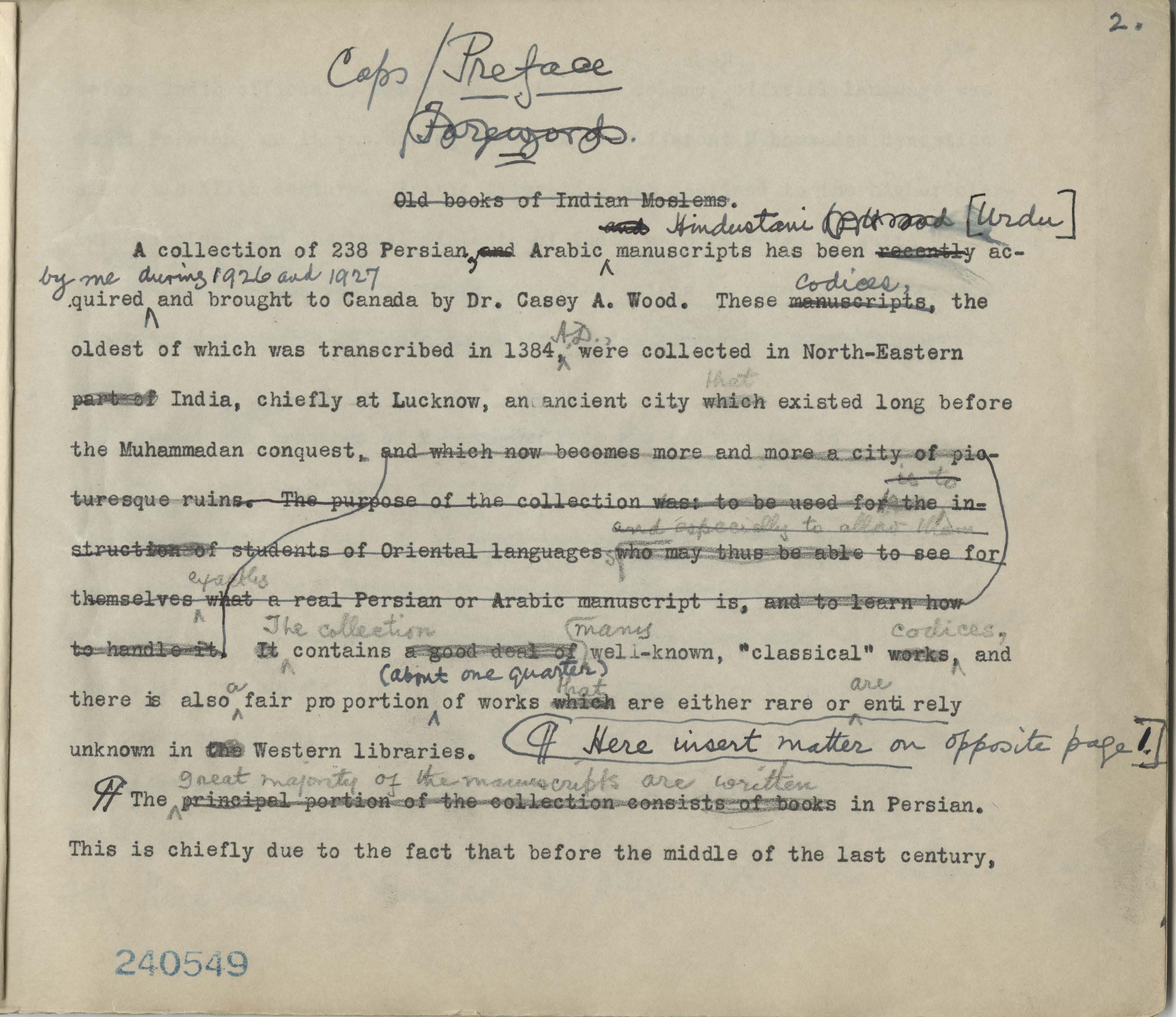 Ivanow, W., & Wood, C. A. (1927). Annotated catalogue of the Casey A. Wood Collection of Persian, Arabic and Hindustani manuscripts. Page 7.