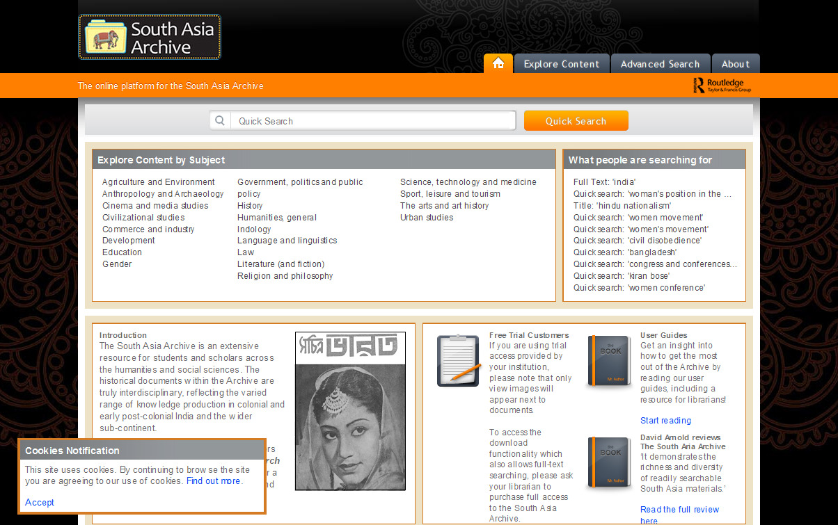 Home Page - South Asia Archive