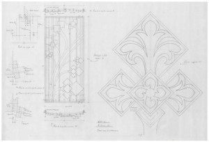 Christ Church Cathedral, Victoria, BC : Drawing of design on the case