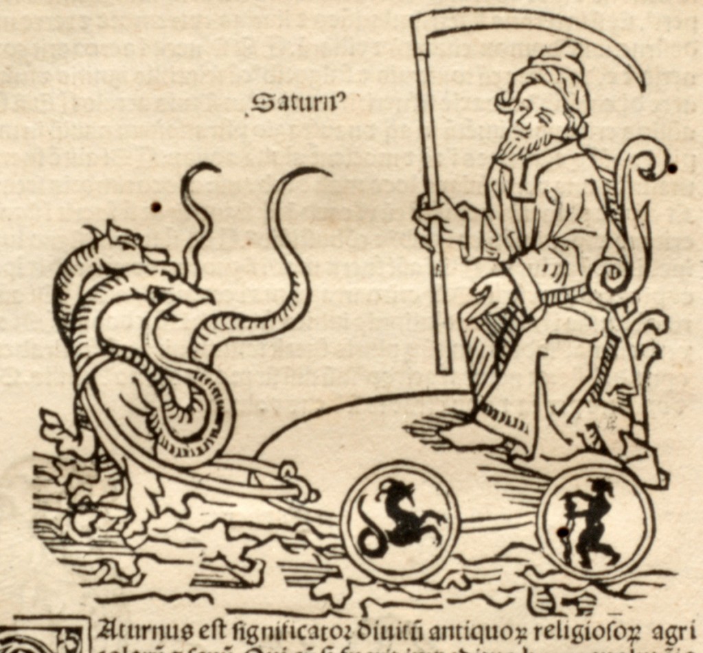 Depiction of Saturn from Albumasar’s Flores astrologiae. B.O. 7410.
