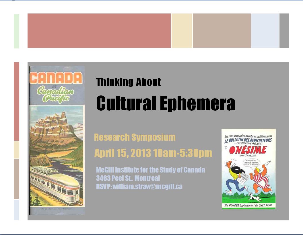Cultural Ephemera workshop
