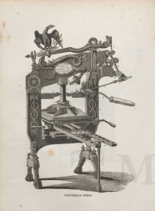 Columbian Press in William Savage's, Practical Hints on Decorative Printing, 1822.  
