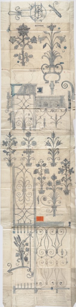 Full-scale drawing for iron work by Percy Nobbs 