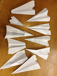 Paper planes that crossed the distance line