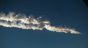 Chelyabinsk meteor trace