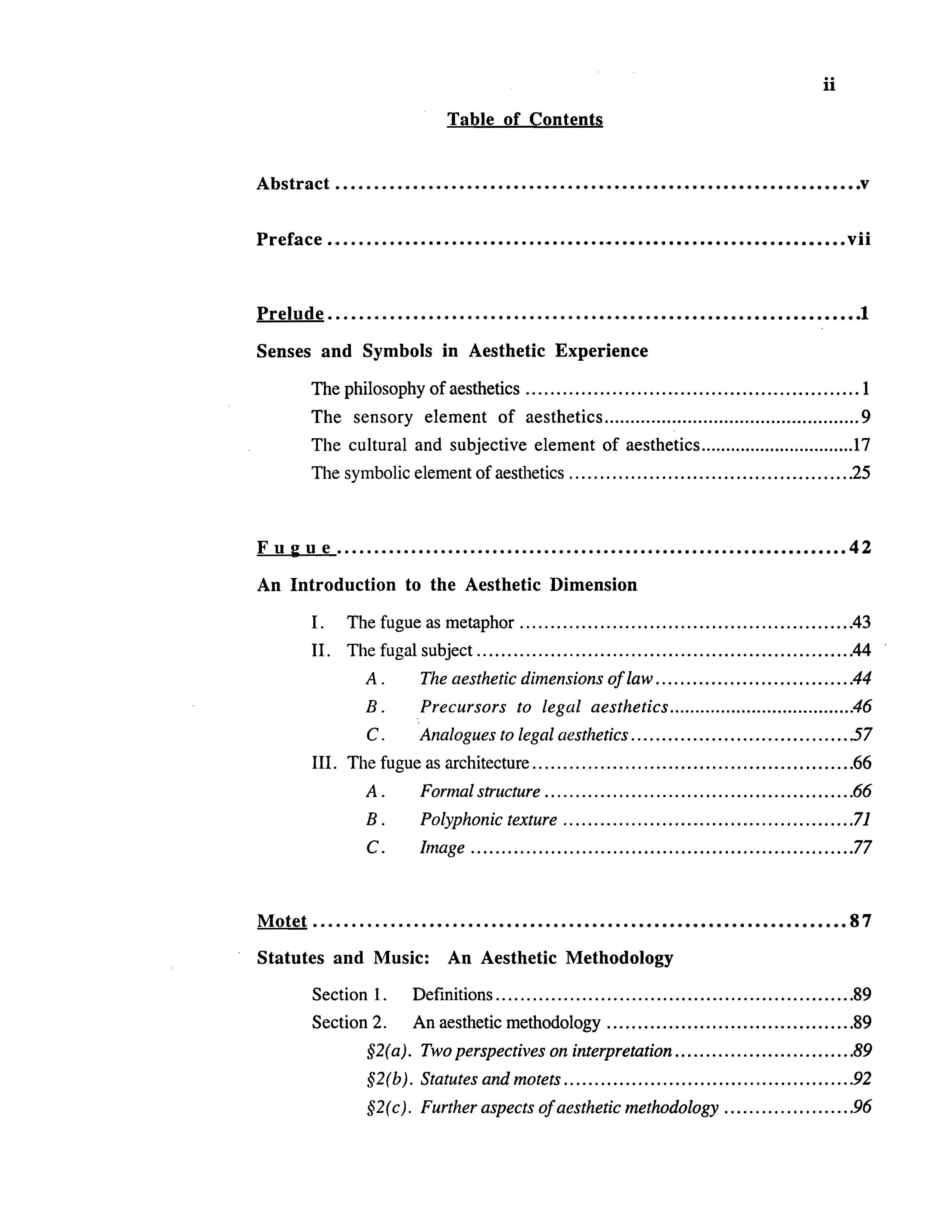 Table of contents. Manderson, D. (1996). Songs without music: Aesthetic dimensions of law and justice.
