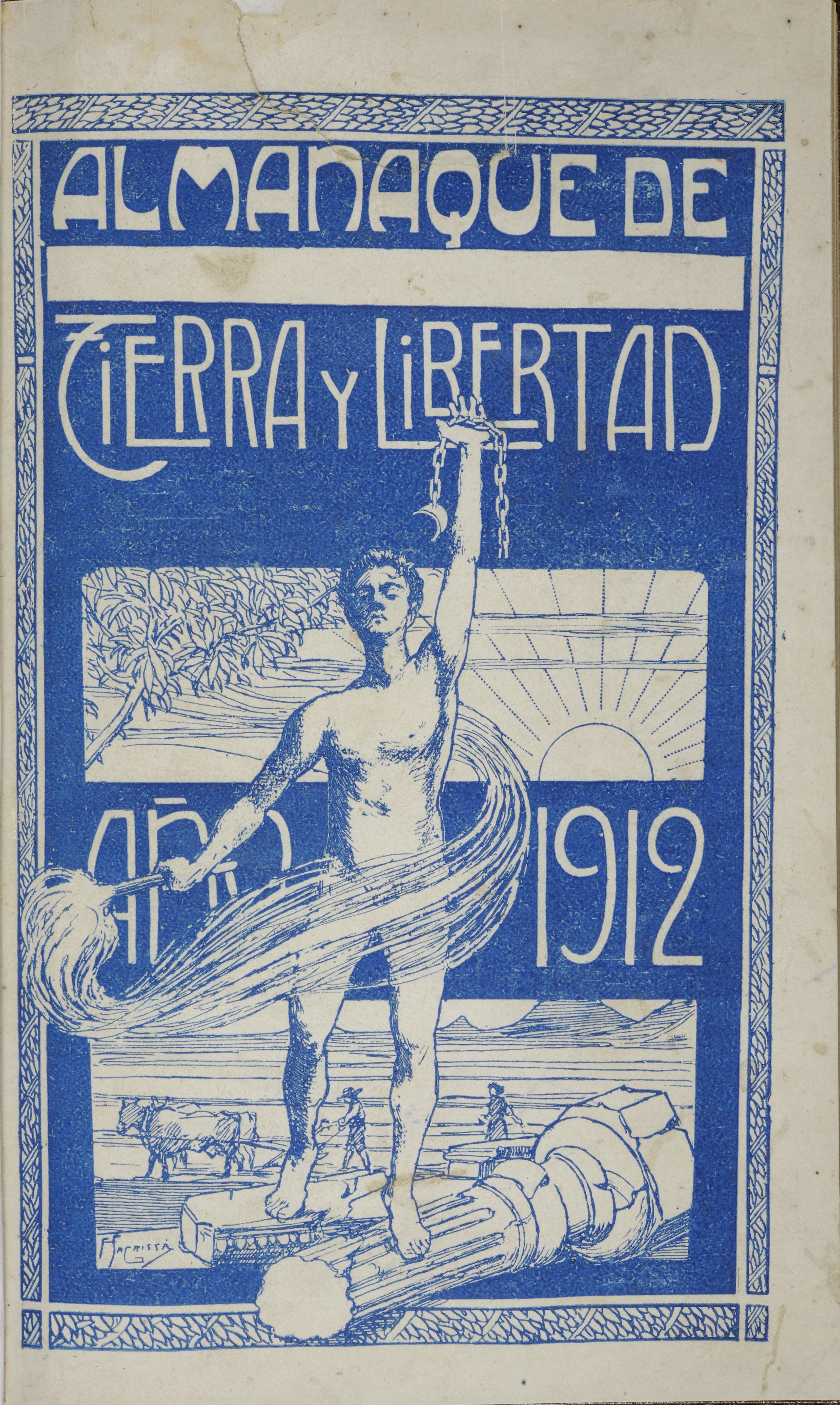 Cover page of Almanaque de "Tierra y libertad". (1912).
