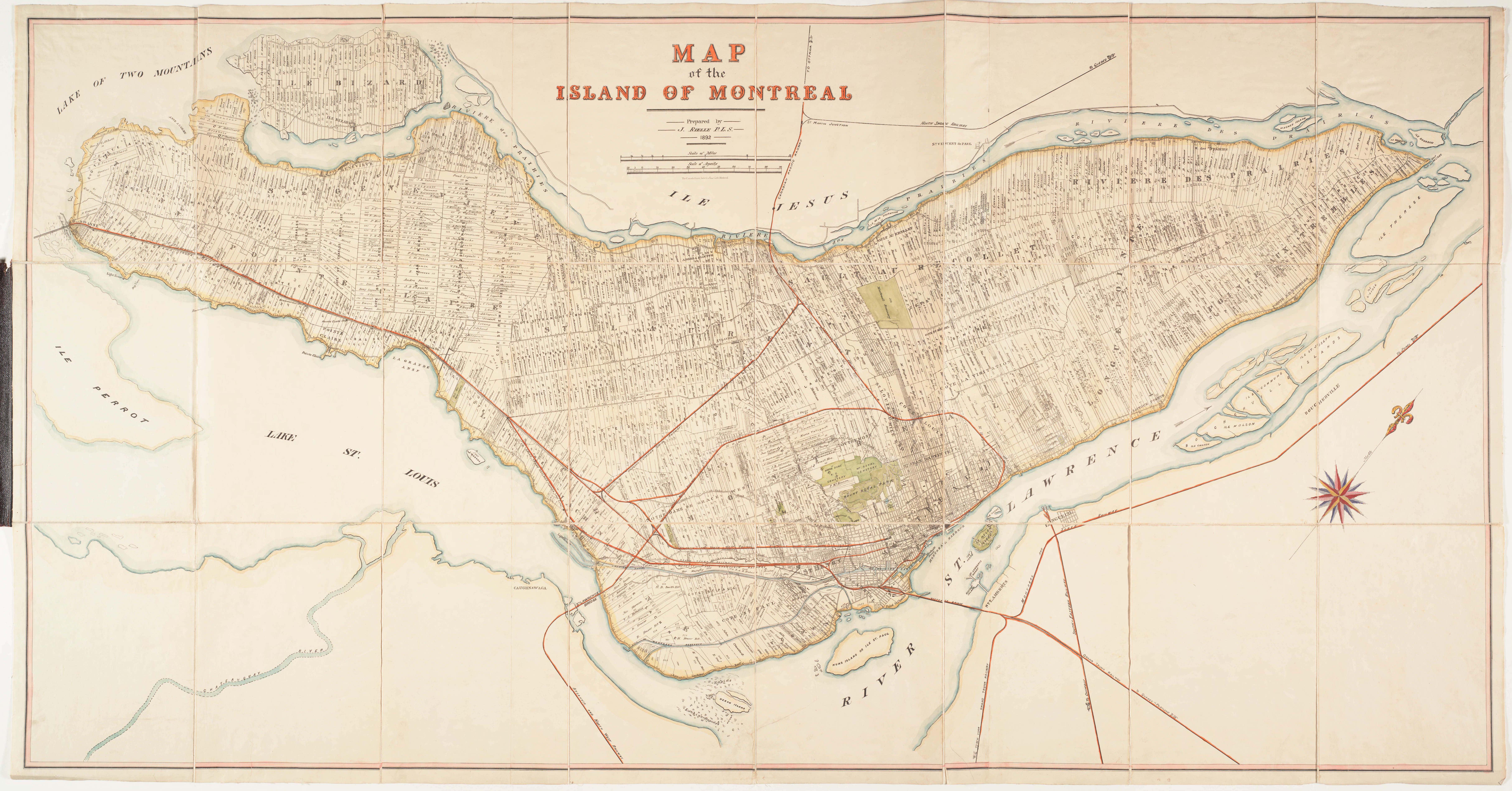 Map Room The Dark Room   Map Island Montreal Prepared By JRielle 1892 Page 44 