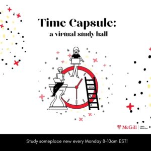 time capsule study hall every monday 8-10am EST