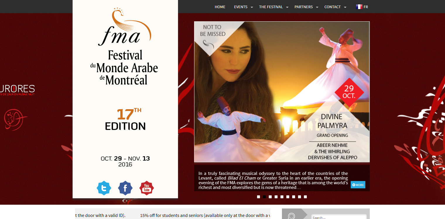 Festival du Monde Arabe 2016 - Homepage