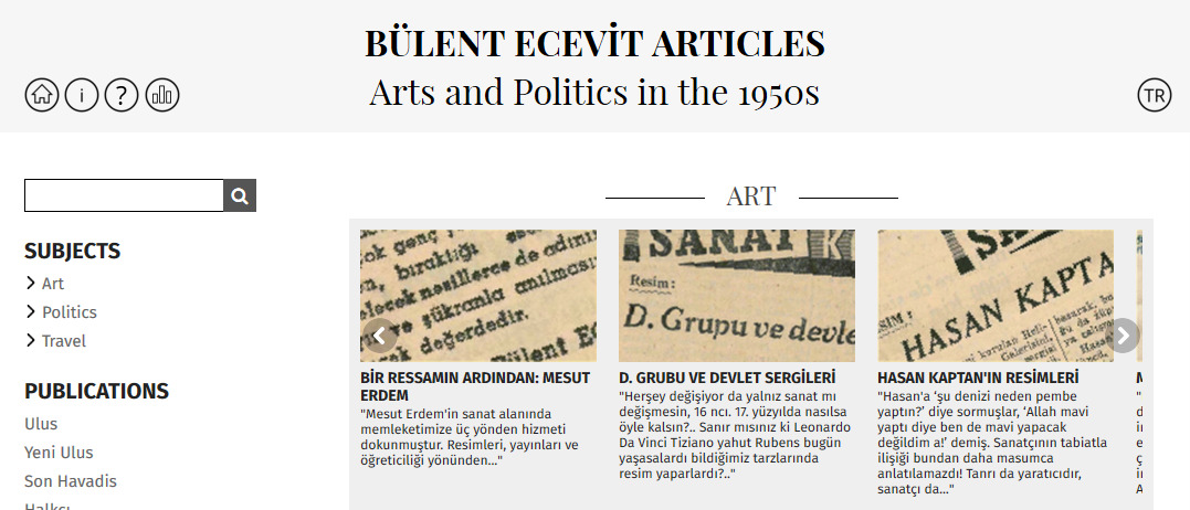 bulent-ecevit-articles-arts-and-politics-in-the-1950s